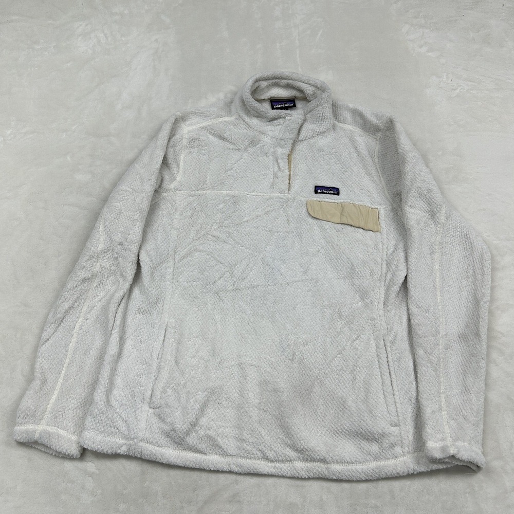 Patagonia Re-Tool Snap-T Pullover Womens XXL White Fleece Jacket 25442